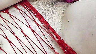 Beautiful Horny Girl Plays with Her Wet Pussy, Dildo in Action