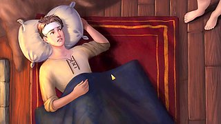 Cartoon fantasy adventure with Misskitty2k in animated hentai action