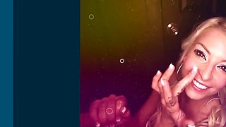Tattooed Brunette Tiny Rhea Devours Huge Cock Through Gloryhole Before Gulping Down Massive Cum