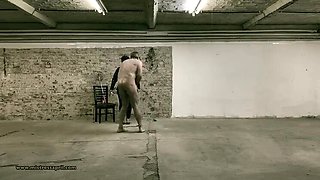 Dominatrix Mistress April – Cell 45 Yard Exercise, Fit Slave Whipped in Prison