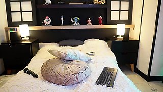 Emo teen on solo webcam masturbation