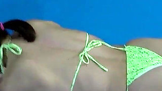 Two Amazing Looking Babes Wrestling with a Couch