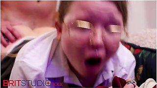 Schoolgirl Gets Fucked And Swallows Cum