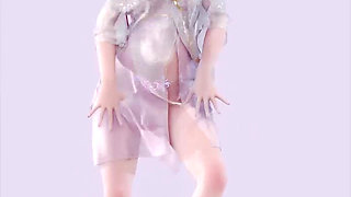 Changli-girls' Generation Pregnancy Sexy Pajamas White Tiger Pussy Open Breasts Succubus Pattern