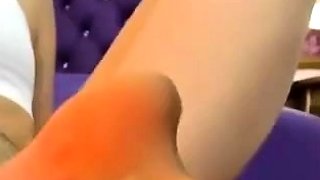 Amateur sexy latina model in skirt and pantyhose