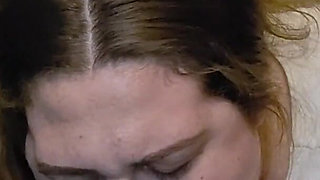 Phat Booty White Girl Gets Plowed and Swallows Her Step Brothers Cum