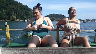 Exhibitionism on the Boat in Public with Paty Butt and Her Stepcousin Agatha Ludovino