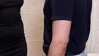 Under Arrest Handcuffs, Bondage, Pee in Tights & Dildo Blow