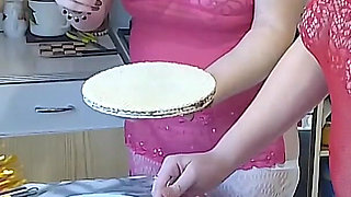 I Make a Sweet Breakfast Naked with My Busty MILF Girlfriend.