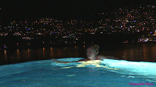 Couple Go for Late Skinny Dip Fondle