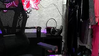 Cute curly brunette solo webcam masturbation