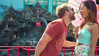 Asian teenager likes a deep massage and blowjob