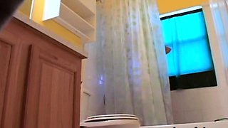 Stepdaughter 21 shaves pussy in shower (voyeur)