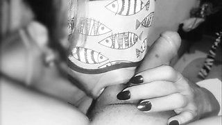 A MILF who sucks sperm doesn't let a single drop escape.