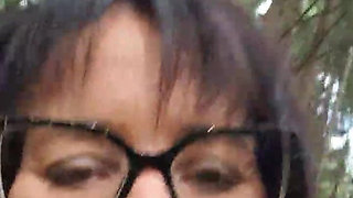 Julie Strips Naked on the Side of the Road and Squirts