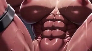 Strong Muscular Woman Bound & Extremely Horny - Swollen Big Clit Close up