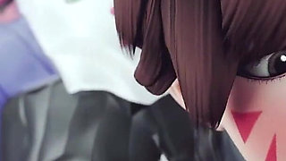 Receiving Enormous Facial After Intense Anal Cumshot Her Throat