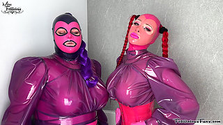 Pink and Purple Latex Layers
