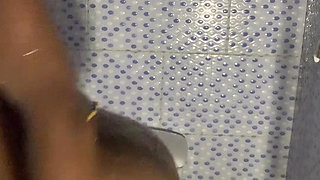 Hot Ebony Babe Alone Time in the Bathroom