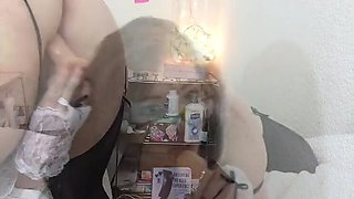 Busty BBW French Maid Takes 3 Cocks and Gets Very Messy