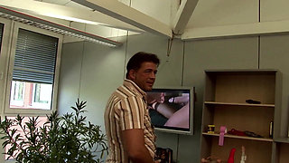 Big Titted French Slut Got Hardcore Double Fucked in Threesome