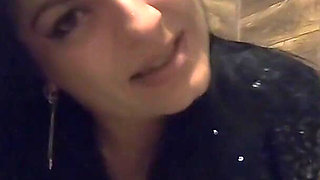 Smoking Pee Play in Shiny Outfit. Bathroom Fetish and Messy Wet Fun