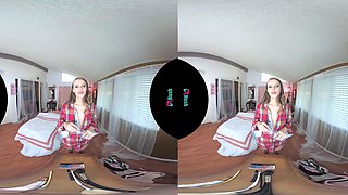 VRHUSH Jillian Janson rides her male sex doll