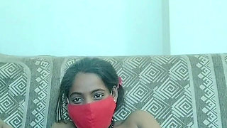 My Qute Wife Fucking with Big Dildo and Playing with Pusssy and Fingering Hard with Video Call His BF