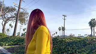 Italian Long Hair MILF Artemisia Love Smoking a Cigarette Outdoor