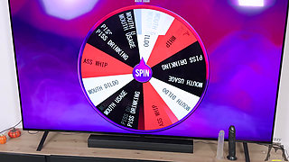 Ritzy Rain Fixed in Bondage with Mouth Spider O-ring Gag Is Dominated with a Help of Fortune Wheel