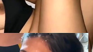 Masked indian beauty shares wild group passion