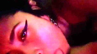 Hot Latina Sucking Big Dick for Hours After Party