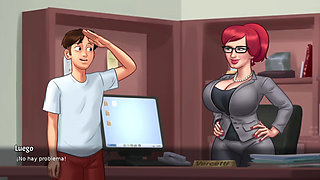 Naughty landlady invites me to fuck in the bank quickly - Summertime Saga