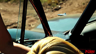 Monique Alexander Gets a Pussy Pounding in a Vintage Muscle Car