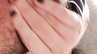 Glamour babe with big boobs masturbates in lingerie