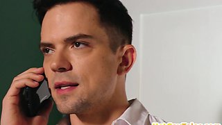 Tattooed stud barebacks BFs butt in foot fetish anal sex