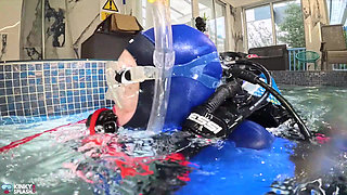 Underwater Bondage in Scuba Tied Tight & Dragged Through Water
