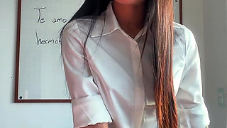 Sexy Secretary Seeks to Please Her Boss