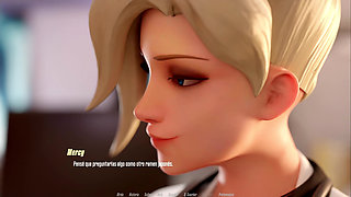 Overwatch XXX - Fucking Pink Lady's Pussy from Overwatch - Mercy's Route
