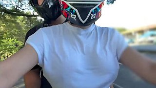 Sweetfantasy131 picks up her favorite DIDI client braless and gets him to fuck her in public - Big natural tits Latina amateur role play