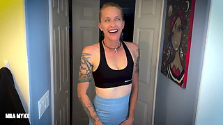 Gym Girl Desperation Begging Stepdaddy to Piss