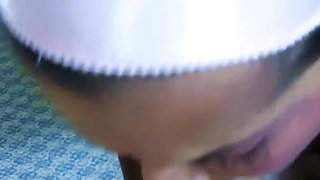 Slim stripper Cassidy Morgan POV blowjob facial