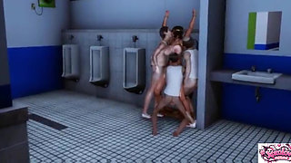 3d porn shots has 4, 3 men and 1 sexy woman