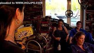 Sabine Weber In Blowjob At The Jankyard And Fucking On The Hood Of The Car