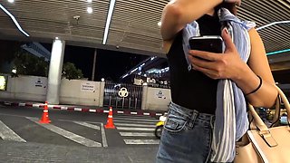 Shy Thai amateur girl gets a big cock as a birthday present