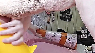 Mouth Humping Whore Takes Monsterous Cock in Her Gumms N He Cumms