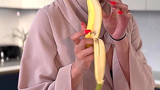 Hungry Muslim Girl Breaks Her Fast with BBC
