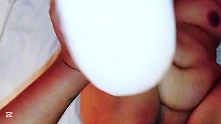 Masseuse takes advantage of granny gets horny to fuck her until her pussy is full of milk