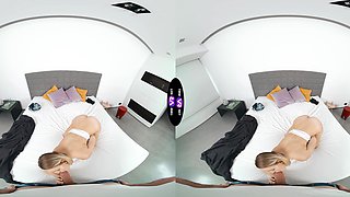 Czech teen Kristy Waterfall rides cock in vr