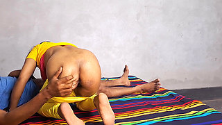 Stepbrother is playing with his cock, Lily is hot and helping him